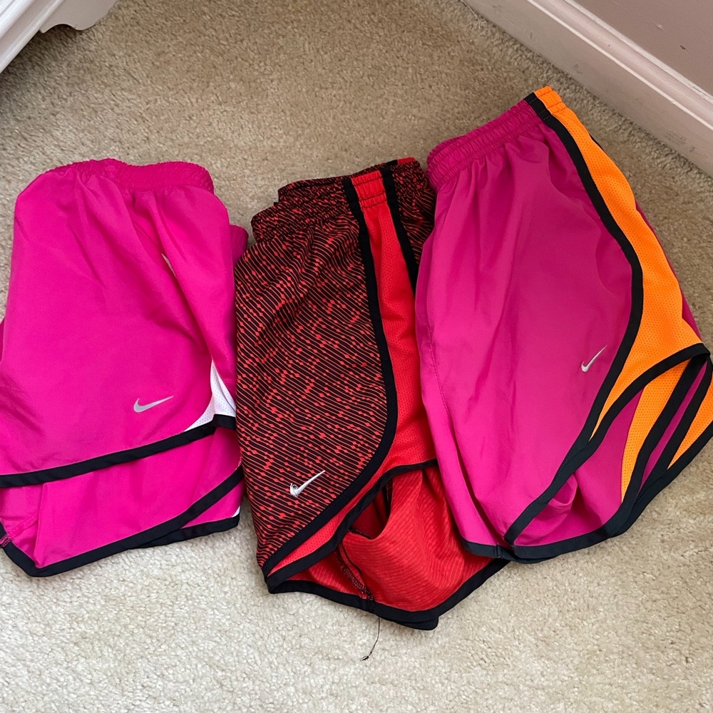 Nike Dry fit Pink and Red Shorts Set